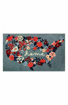 R16 HOME Home Floral Doormat