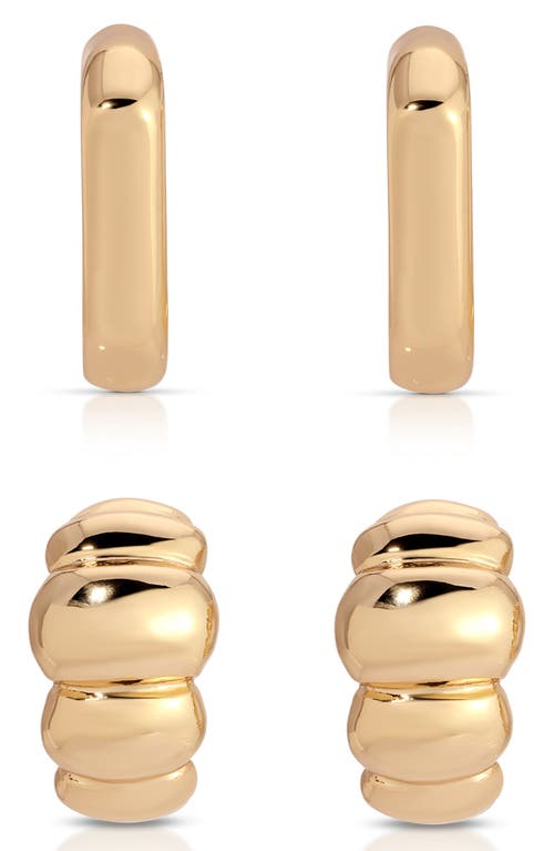 Ettika 2-pack Huggie Hoop Earrings