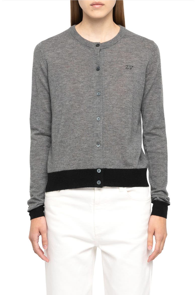 Missya Cashmere Cardigan, Main, color, MEDIUM GREY