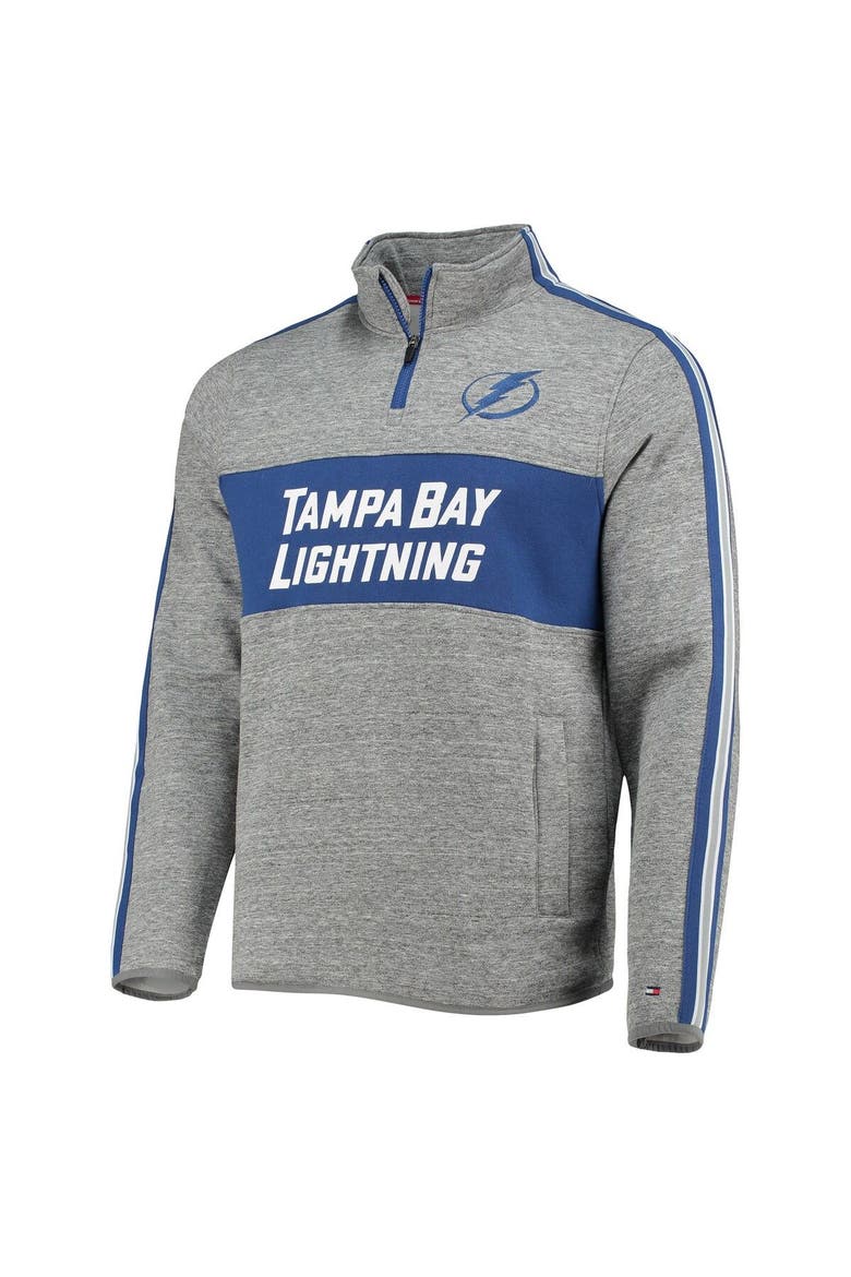 Men's Tommy Hilfiger Heathered Gray Tampa Bay Lightning Mario Quarter-Zip Jacket, Alternate, color, Heather Gray