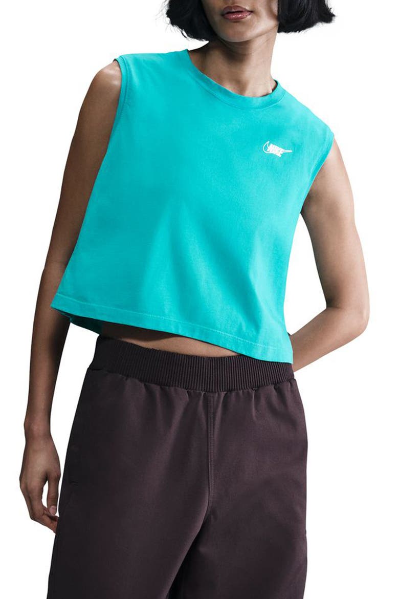 Sportswear Club Crop Tank, Main, color, DUSTY CACTUS