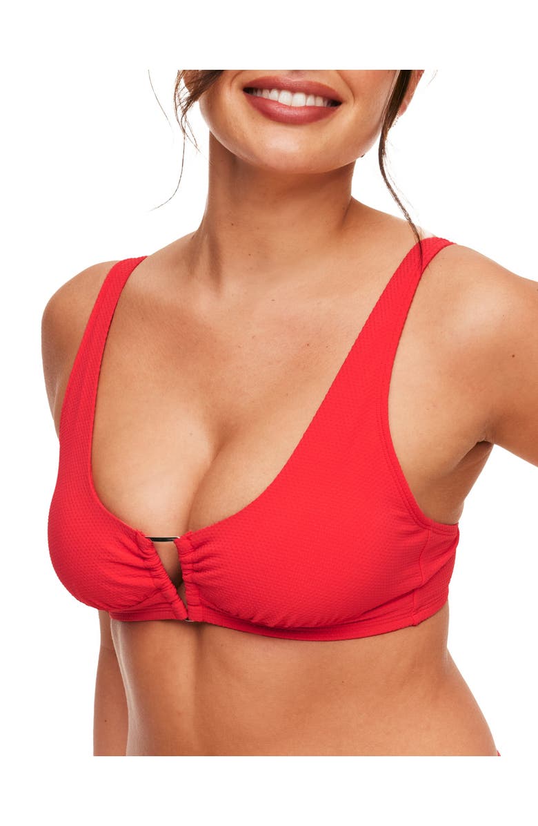 Adore Me Coraline Swimwear Contour Bustier Top, Alternate, color, Dark Orange