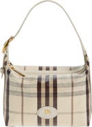 Burberry Highlands Check Coated Canvas Top Handle Bag