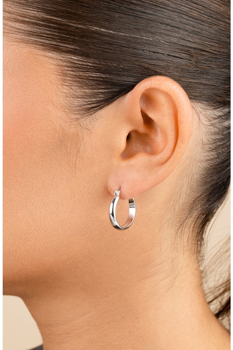 Tabitha Polished Hoop Earrings, Alternate, color, SILVER