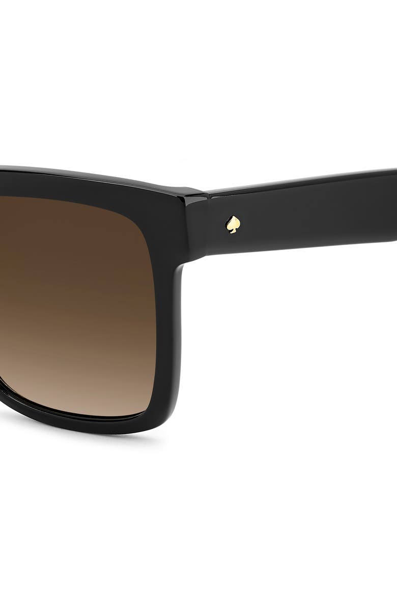 Kate Spade New York Shira 55mm Sunglasses, Alternate, color, Black/ Brown Sf