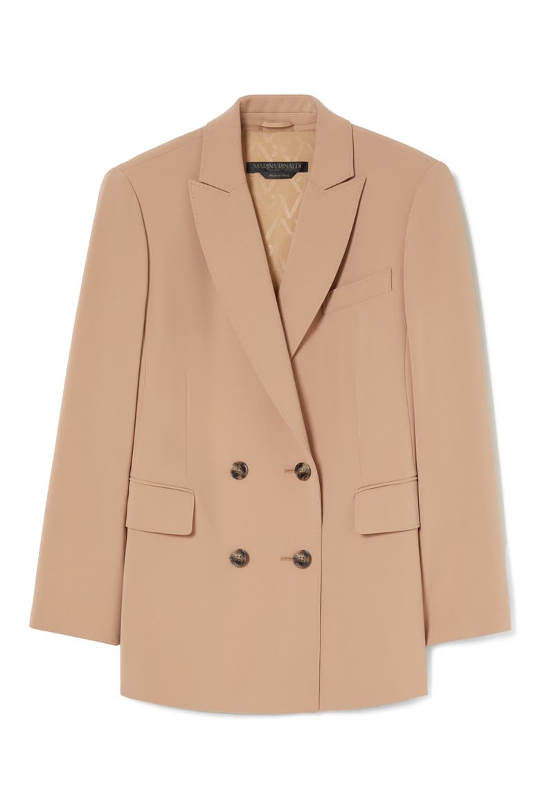 Fox Double Breasted Jacket, Alternate, color, CAMEL