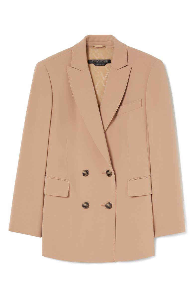 Marina Rinaldi Fox Double Breasted Jacket, Alternate, color, Camel
