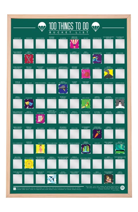 100 Things to Do Bucket List Scratch Off Poster Book