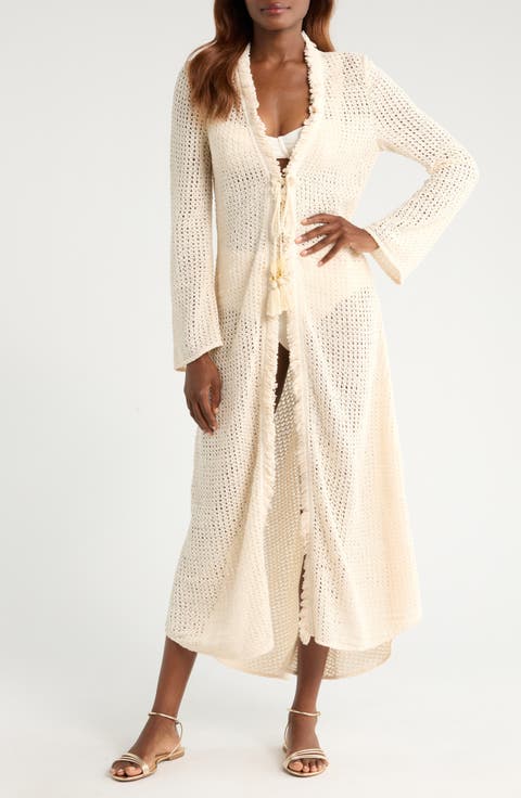 Fatima Open Knit Cover-Up Duster