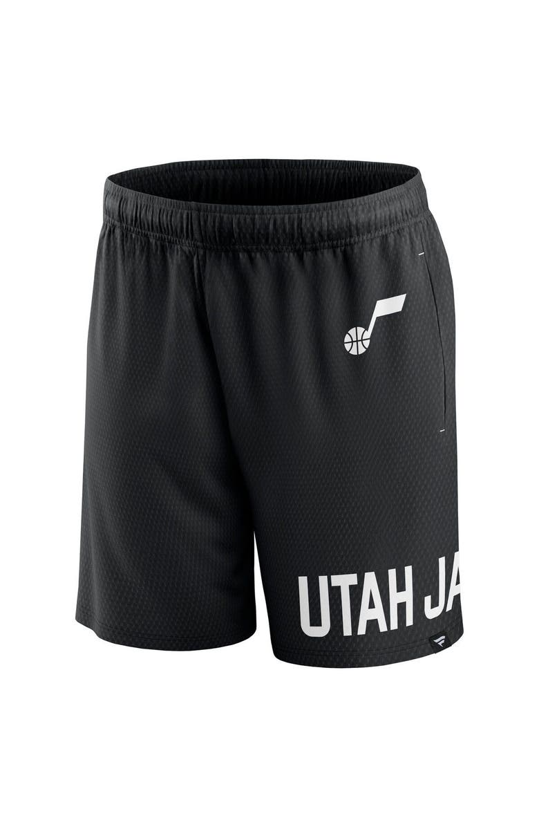 FANATICS Men's Fanatics Branded Black Utah Jazz Free Throw Mesh Shorts, Alternate, color, Black