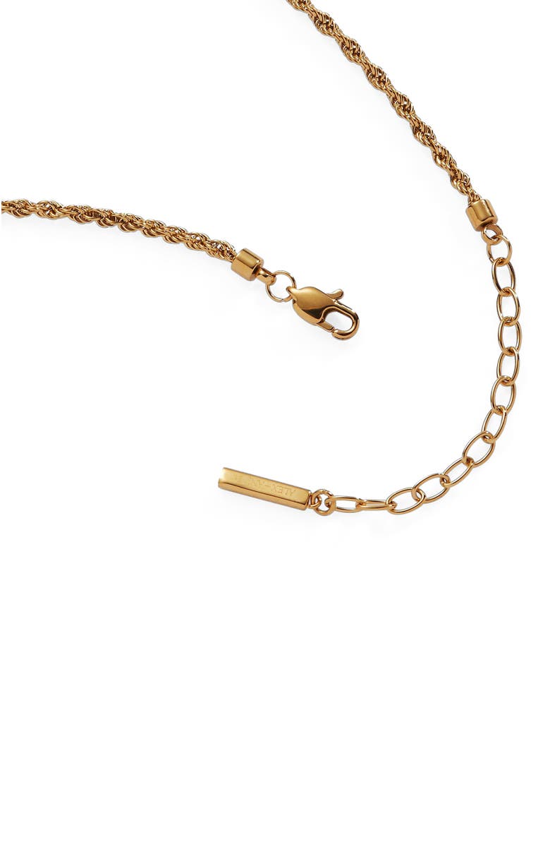 Alex and Ani Mini Rope Chain Anklet, Alternate, color, Gold