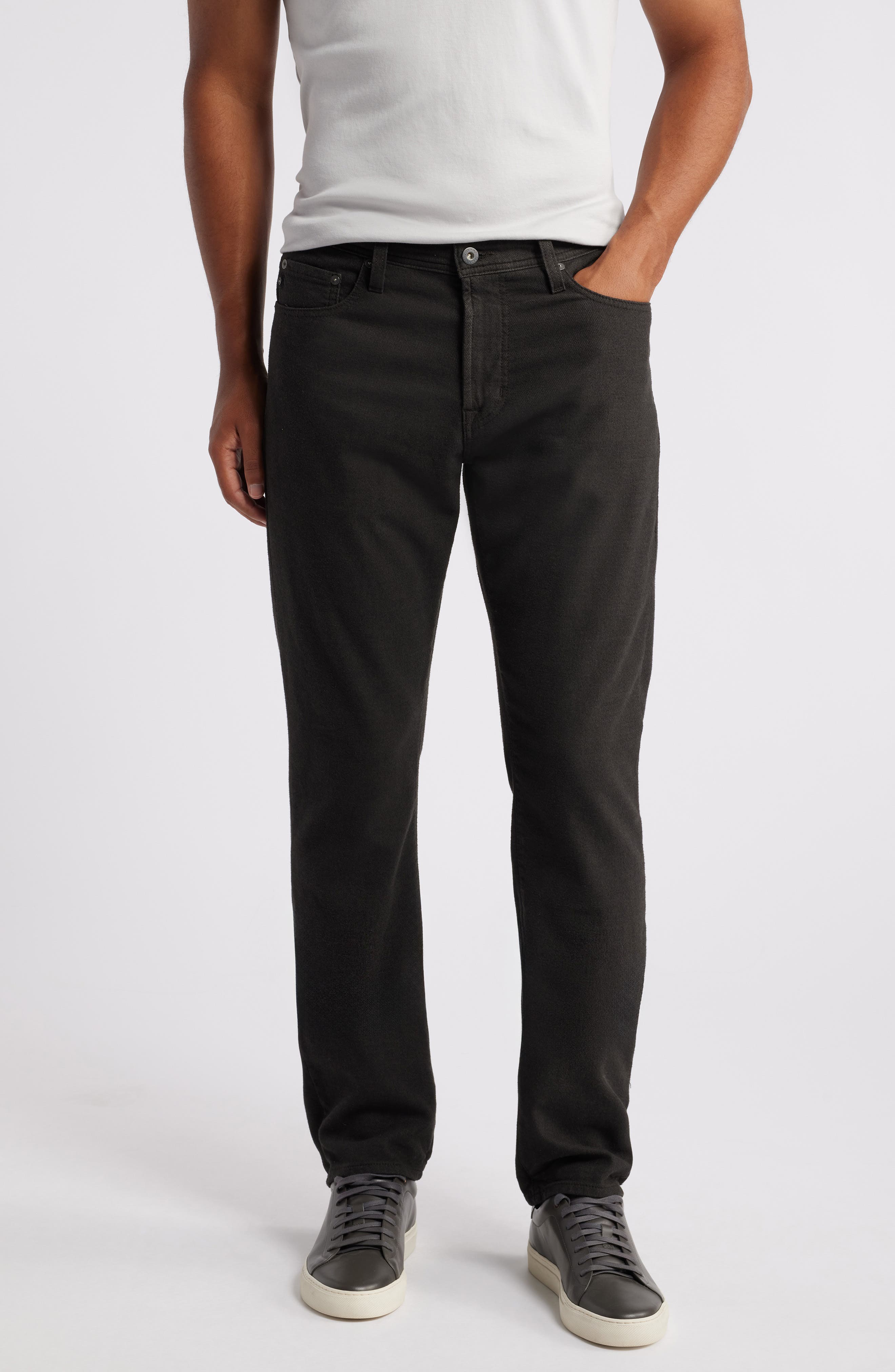AG Everett Slim Straight Leg Brushed Cotton Twill Pants