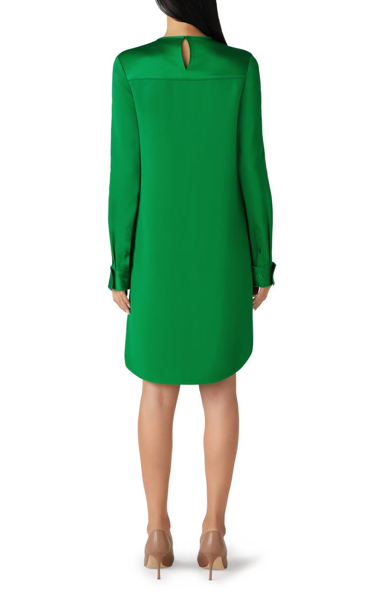 St. John Collection Long Sleeve Satin Dress, Alternate, color,