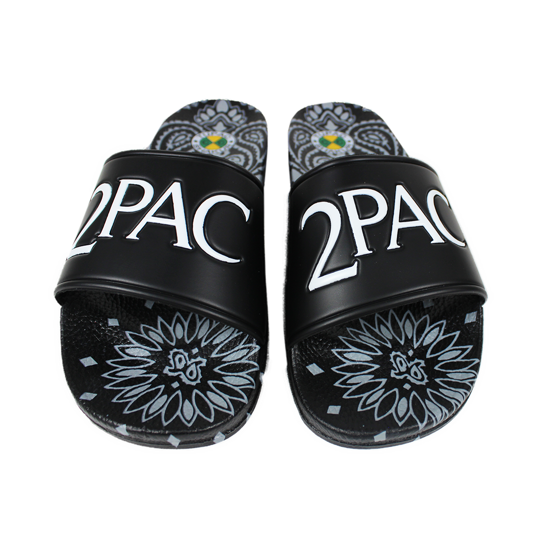 Cross Colours 2Pac Paisley Slides, Main, color, Black