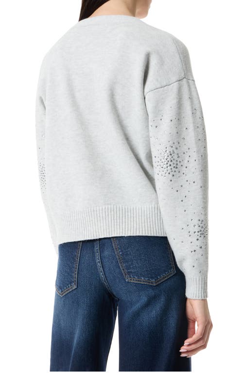 Robert Rodriguez Clio Crystal Embellished Crop Cardigan In Gray