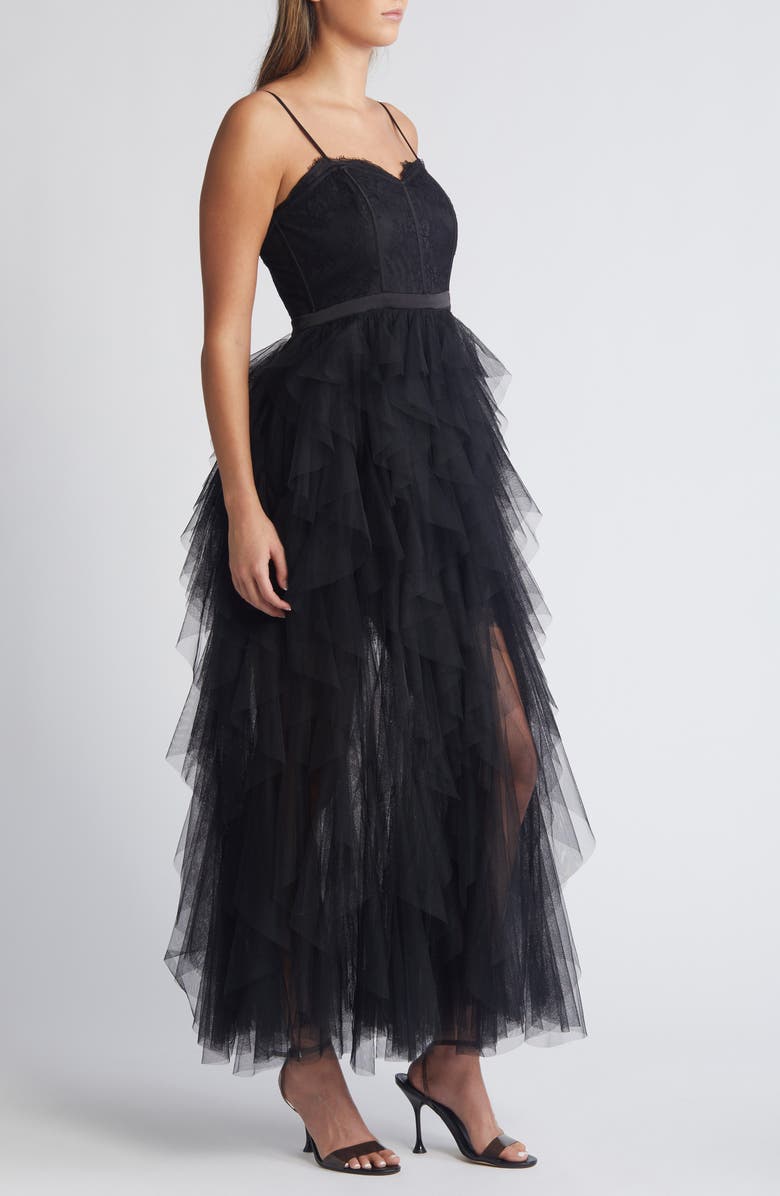 Chelsea28 Corset Lace & Tulle Gown, Alternate, color, 