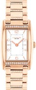 COACH Reese Crystal Rectangular Bracelet Watch, 24mm