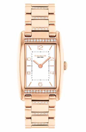 COACH Reese Crystal Rectangular Bracelet Watch, 24mm