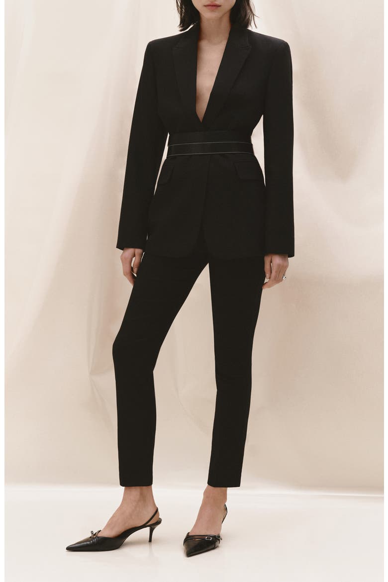 Slim Fit Crop Pants, Alternate, color, BLACK