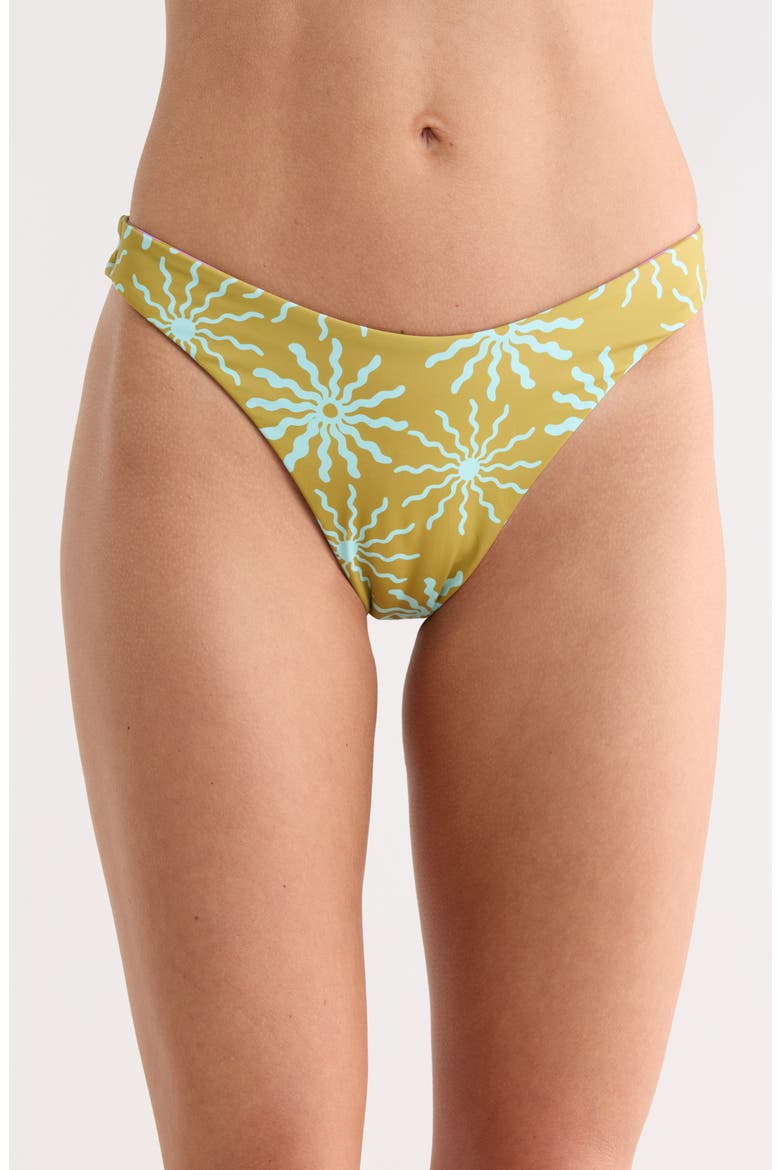 Sun Fired Reversible Bikini Bottoms, Main, color, MOSS