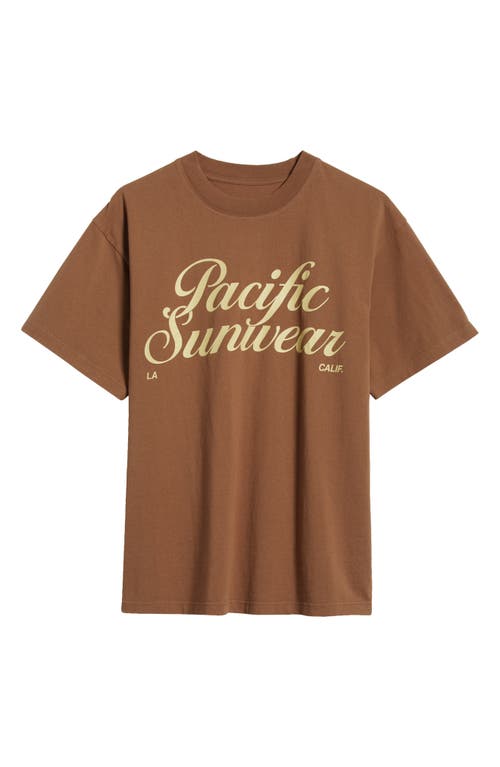 Pacsun Script Logo Graphic T-shirt In Kangaroo