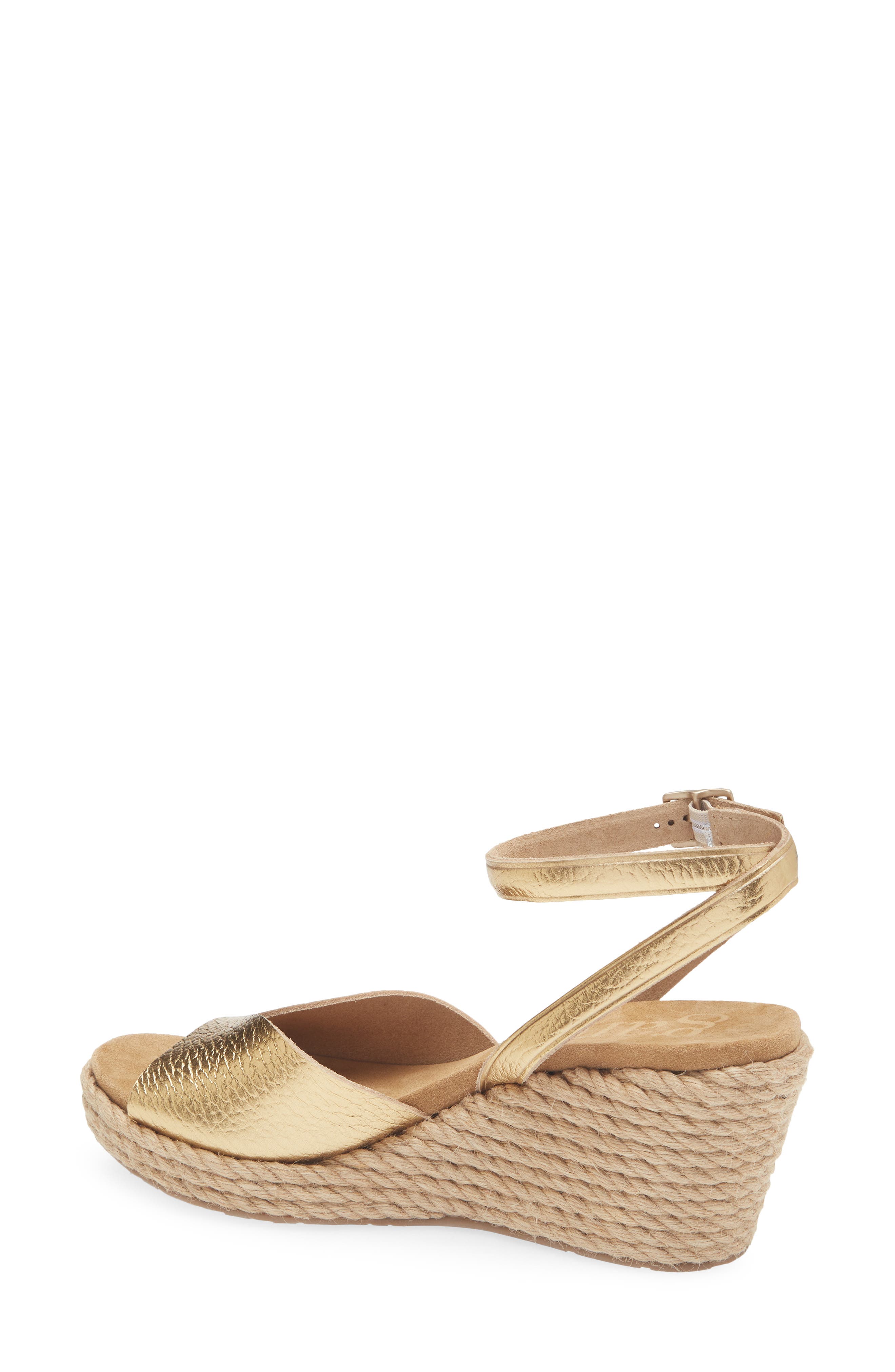 Afra Ankle Strap Sandal, Alternate, color, GOLD CERVO
