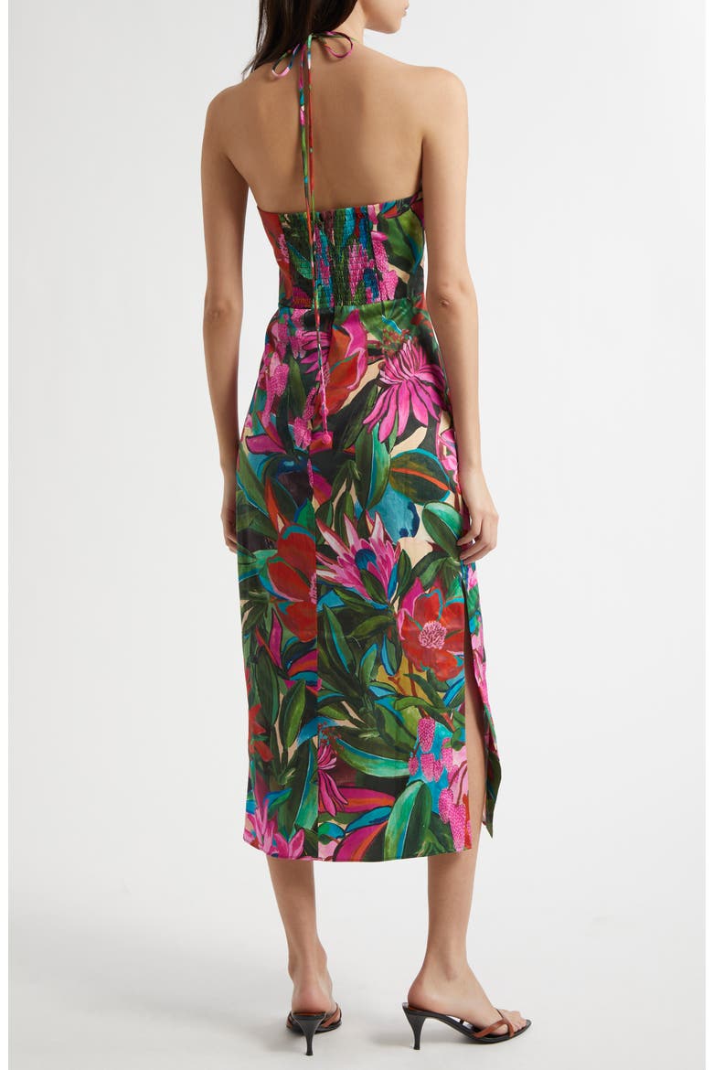 farm rio halter slip midi dress Farm Rio x Anthropologie Satin Slip Midi Skirt