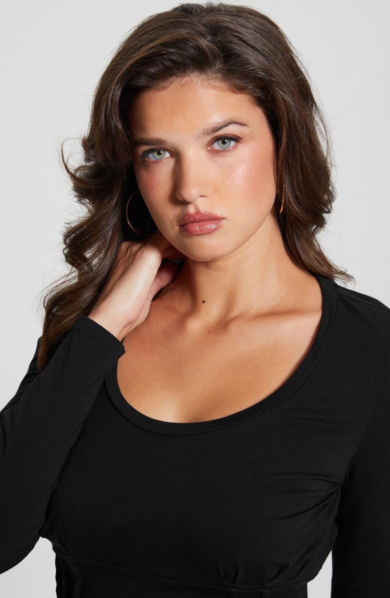 GUESS Karmen Long Sleeve Corset Top, Alternate, color, 