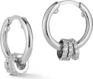 GLAZE JEWELRY Cubic Zirconia Ring Huggie Hoop Earrings