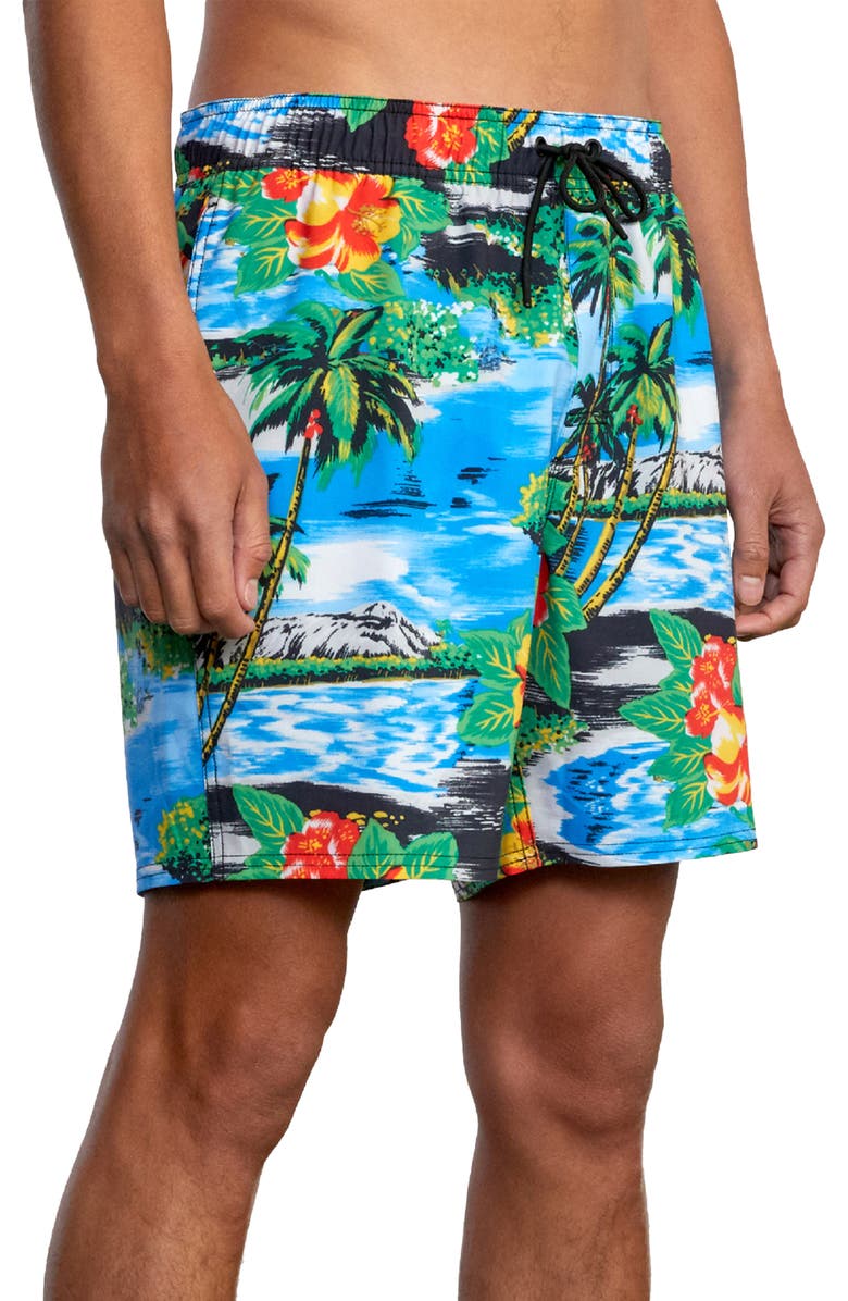 RVCA Tropical Print Board Shorts, Alternate, color, Mul-Multi