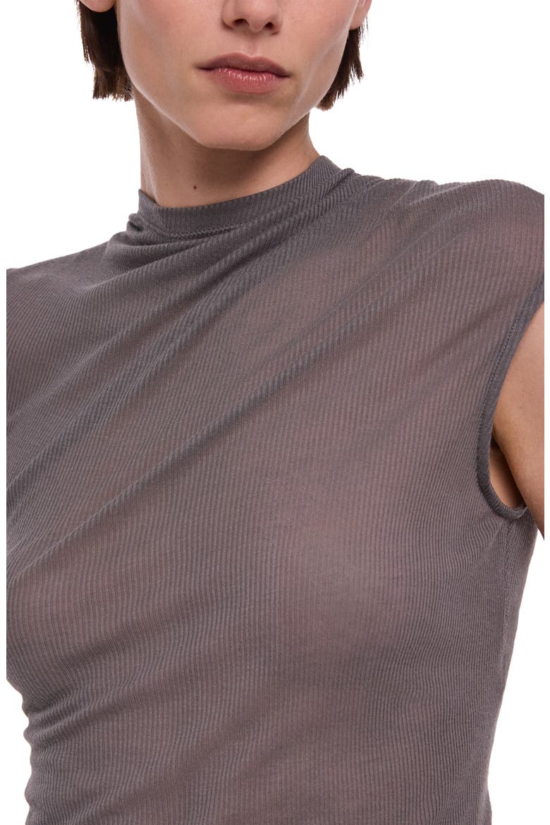 Twist Sheer Tank, Alternate, color, DARK GREY
