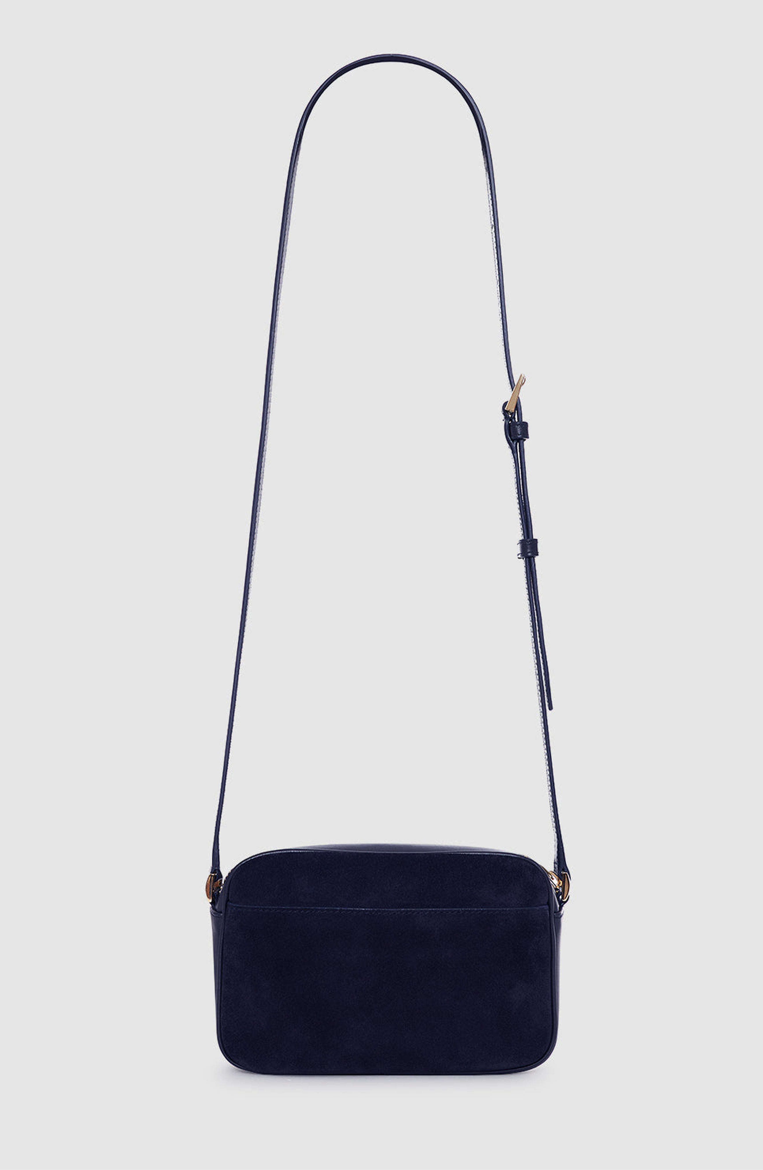 ANINE BING Elly Camera Bag, Alternate, color, Navy Suede