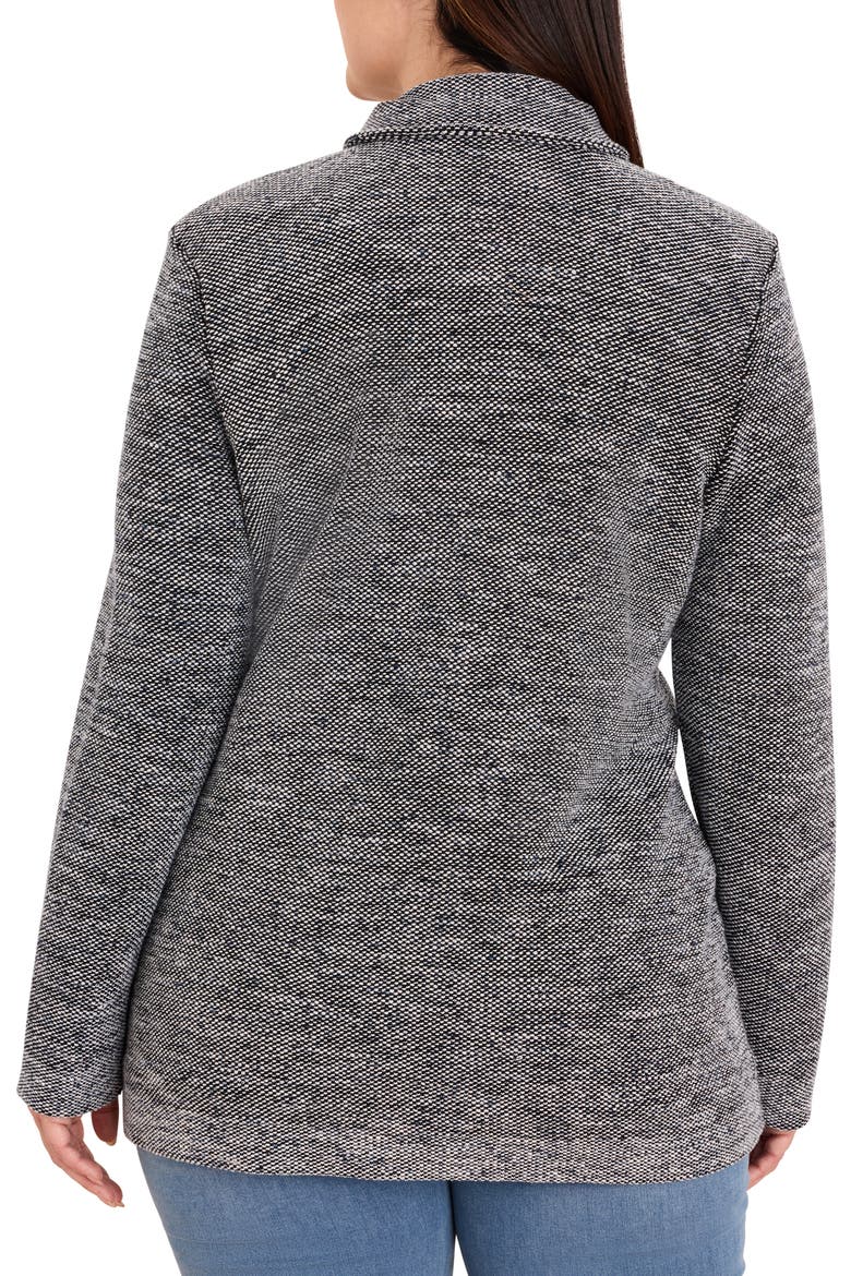 Tweed Stitch Sweater Jacket, Alternate, color, BLUE MIX