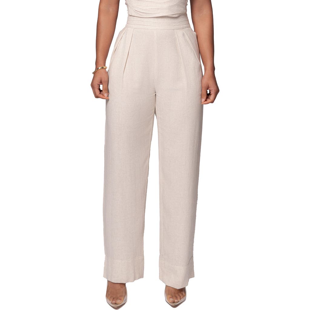 JLUXLABEL Villa Views High Waist Pants in Beige