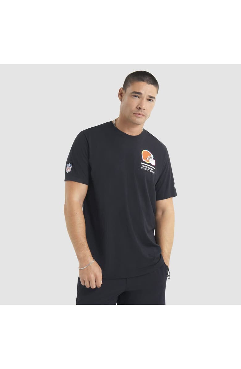 Nike Men's Nike Black Cleveland Browns 2025 NFL Crucial Catch Tri-Blend Dri-FIT T-Shirt, Main, color, Black