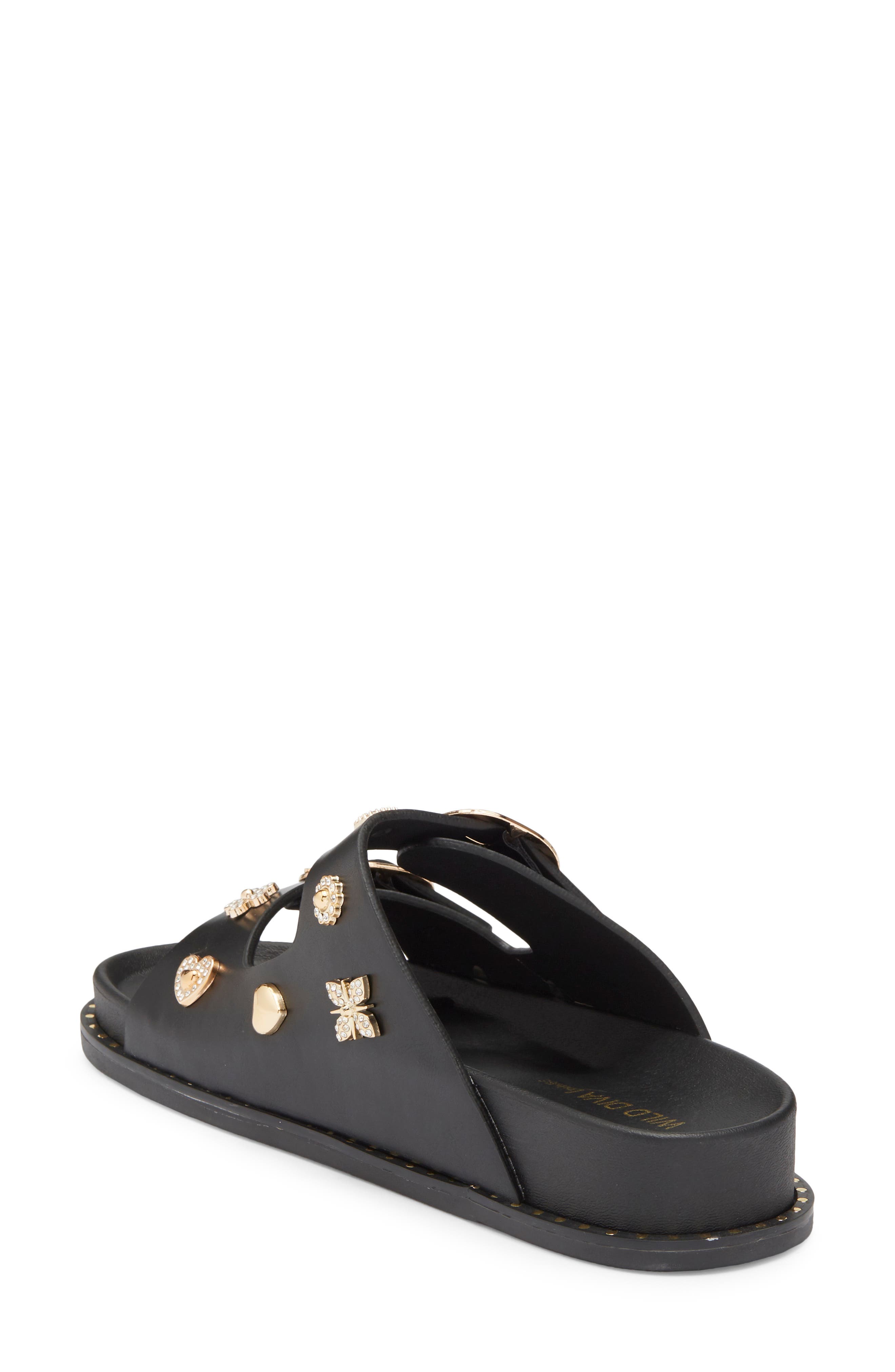 Vdara Slide Sandal, Alternate, color, BLACK