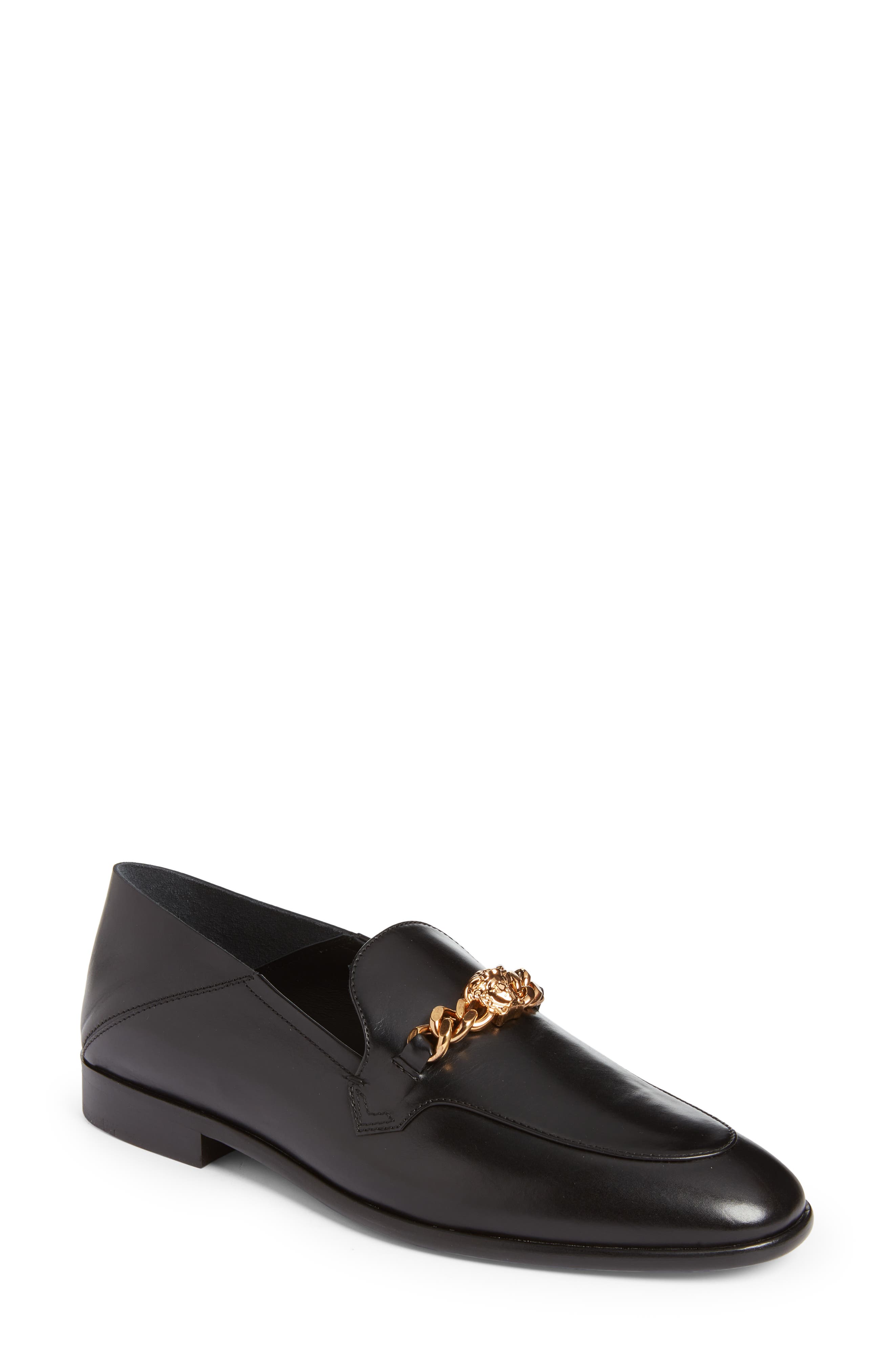 Versace Medusa Chain Loafer, Main, color, 