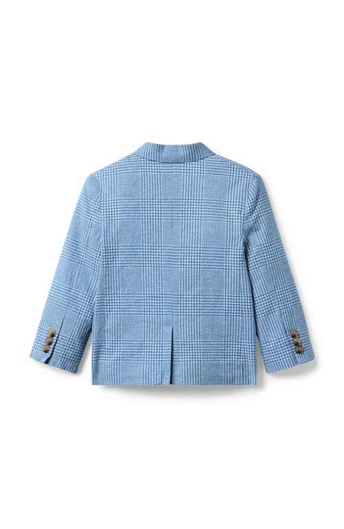 Janie And Jack The Tattersall Blazer In Blue