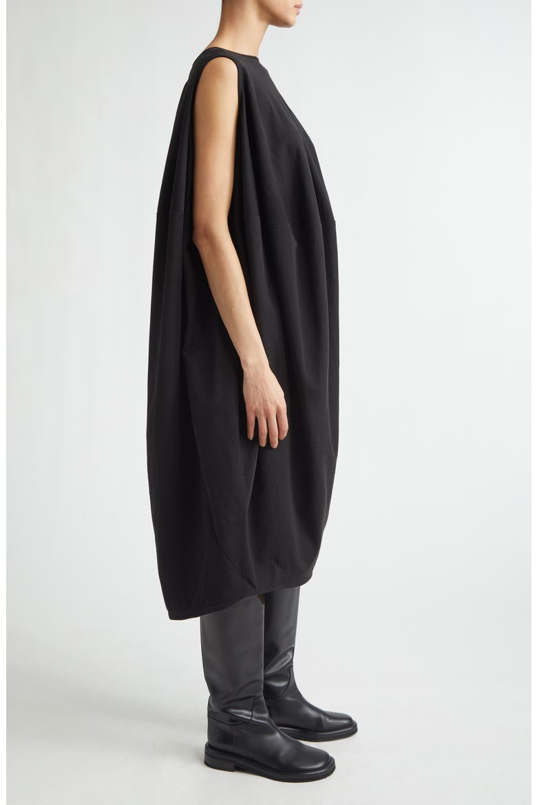 Cocoon Midi Dress, Alternate, color, BLACK