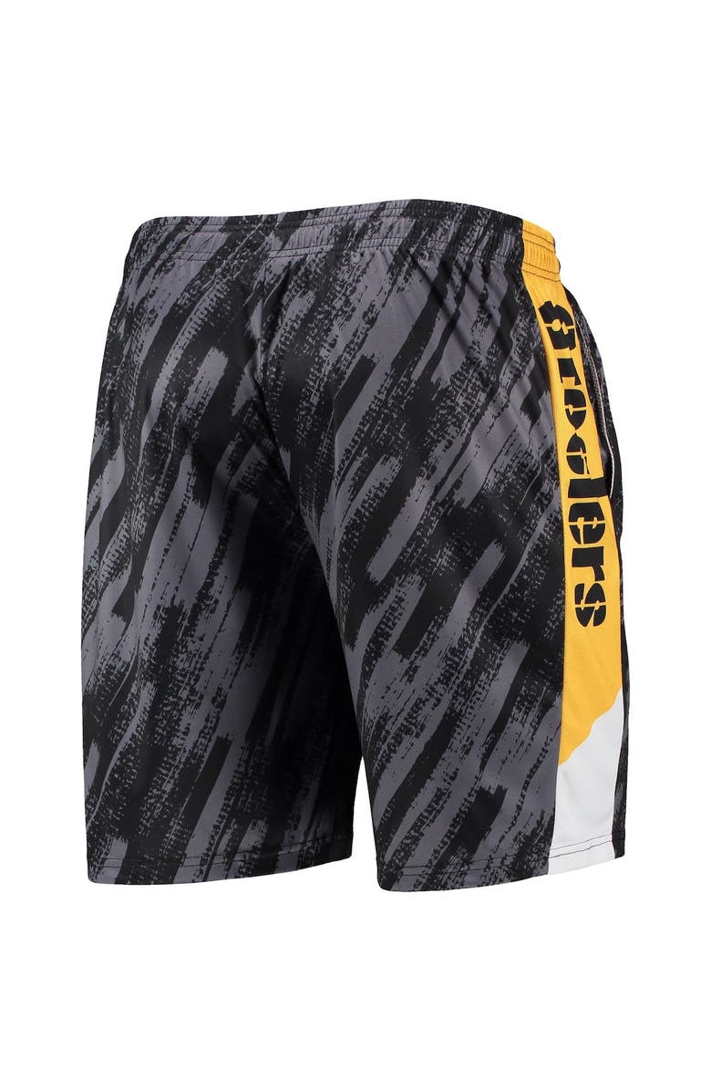 FOCO Men's FOCO Black Pittsburgh Steelers Static Mesh Shorts, Alternate, color, 