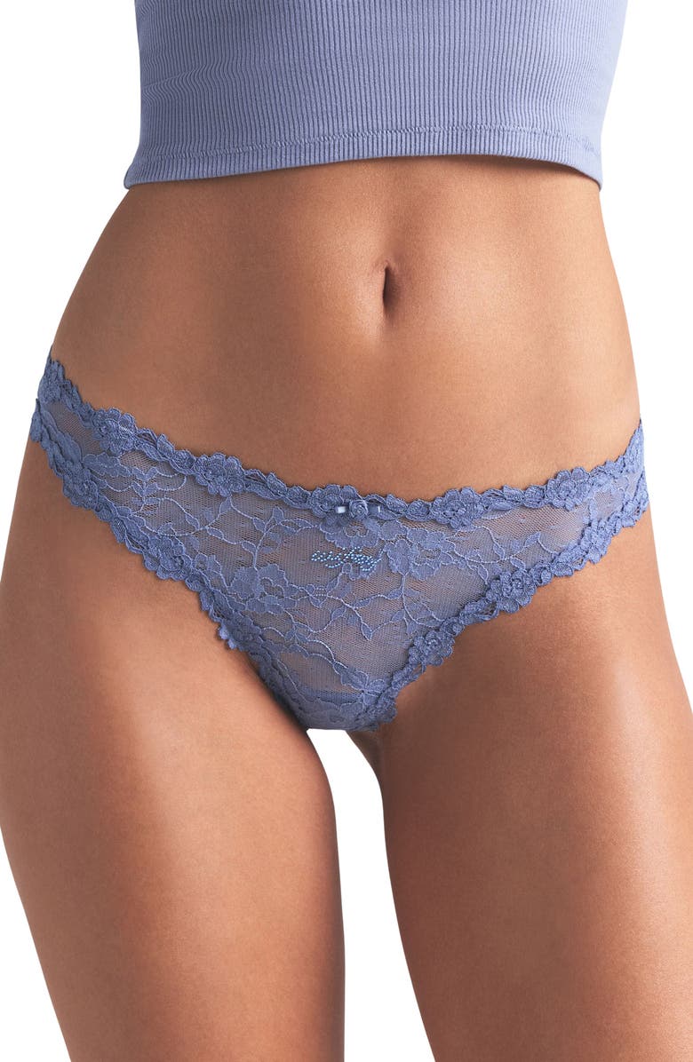 3-Pack Stretch Lace Dipped Thongs