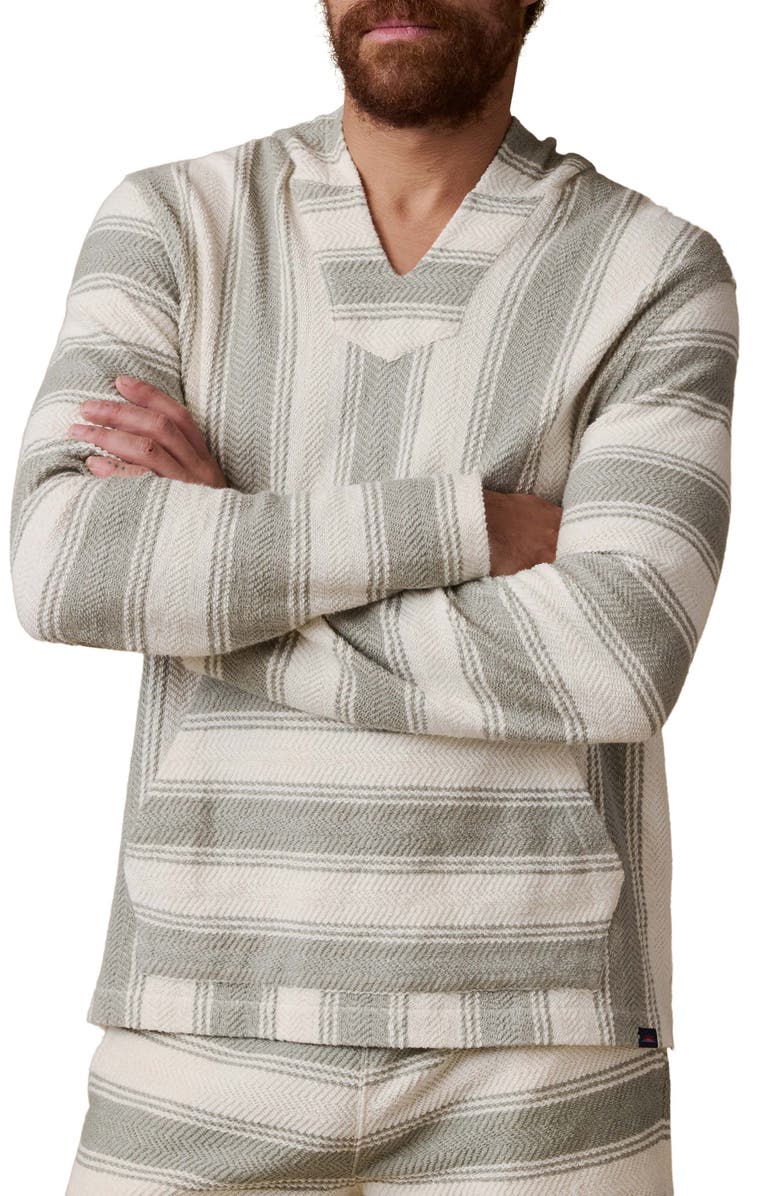 Faherty Whitewater Organic Cotton Hoodie, Main, color, Shell Point Stripe