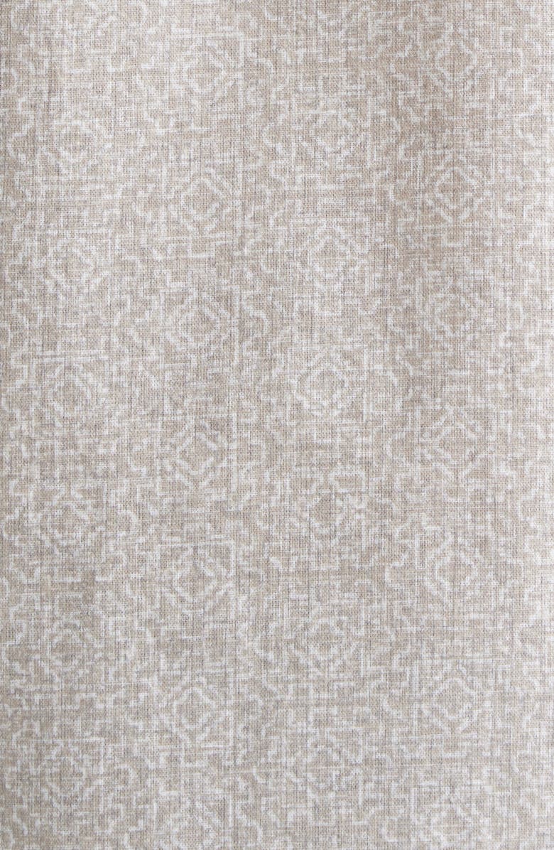 Johnston & Murphy Hampton Geo Print Short Sleeve Stretch Cotton Button-Down Shirt, Alternate, color, Tan Desert Tile