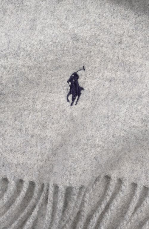Polo Ralph Lauren Solid Recycled Wool Scarf In Brown