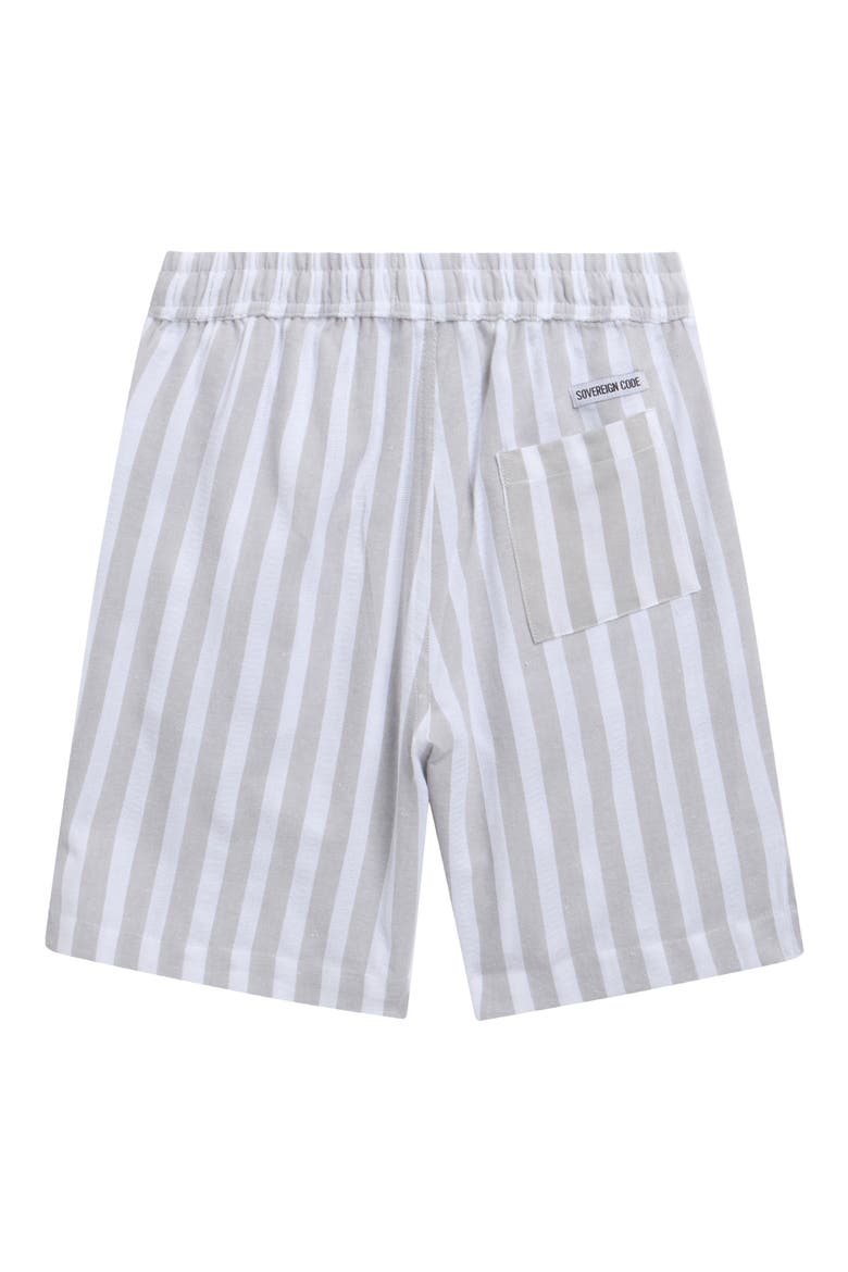 Kids' Passport Stripe Shorts, Alternate, color, LIGHT GREY / PEDRO STRIPE