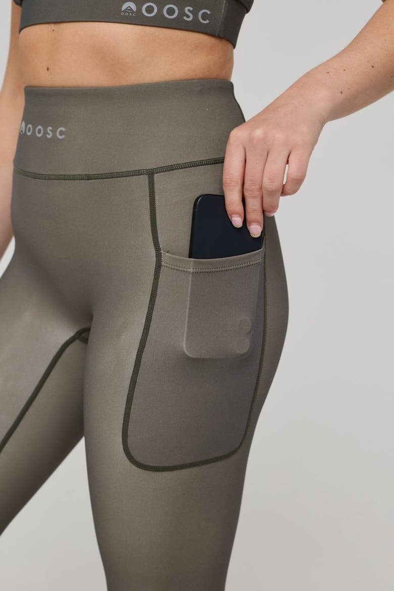 Infinite High Waisted Leggings - Khaki, Alternate, color, Khaki