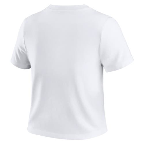 Wear By Erin Andrews White Philadelphia Phillies Distressed Cropped Baby T-shirt