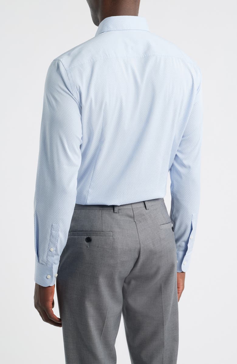 BOSS Hank Kent Slim Fit Performance Twill Dress Shirt, Alternate, color, Light/ Pastel Blue