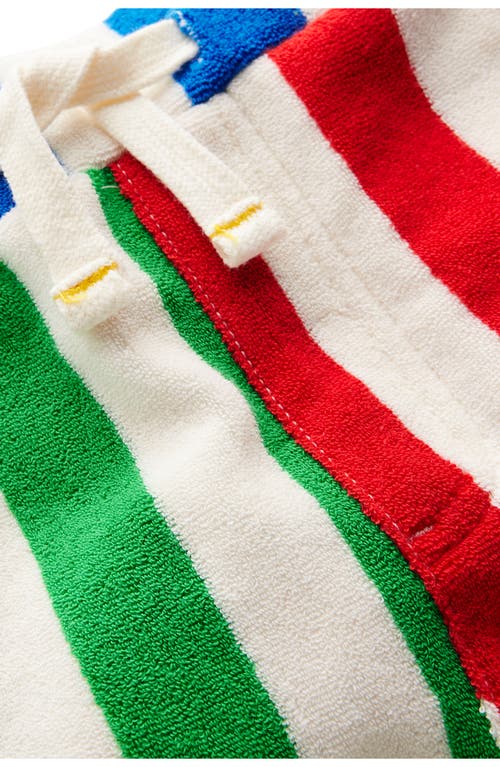 Mini Boden Kids' Stripe Terry Cloth Shorts In Hotch Potch Stripe