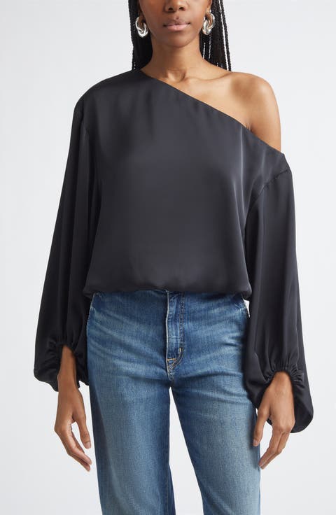 Marley One Shoulder Long Sleeve Shirt